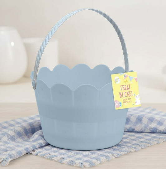 Easter- Scallop Edge Bucket- blue