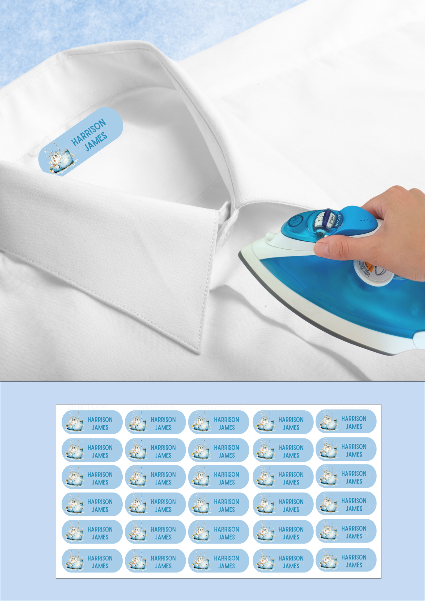 DTF - Name tags Sail boat