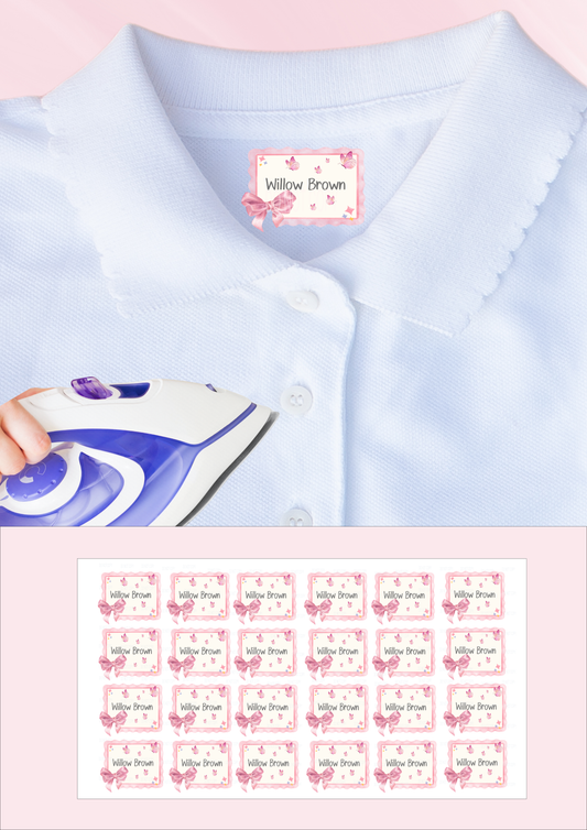 DTF - Name tags Bows and butterlies