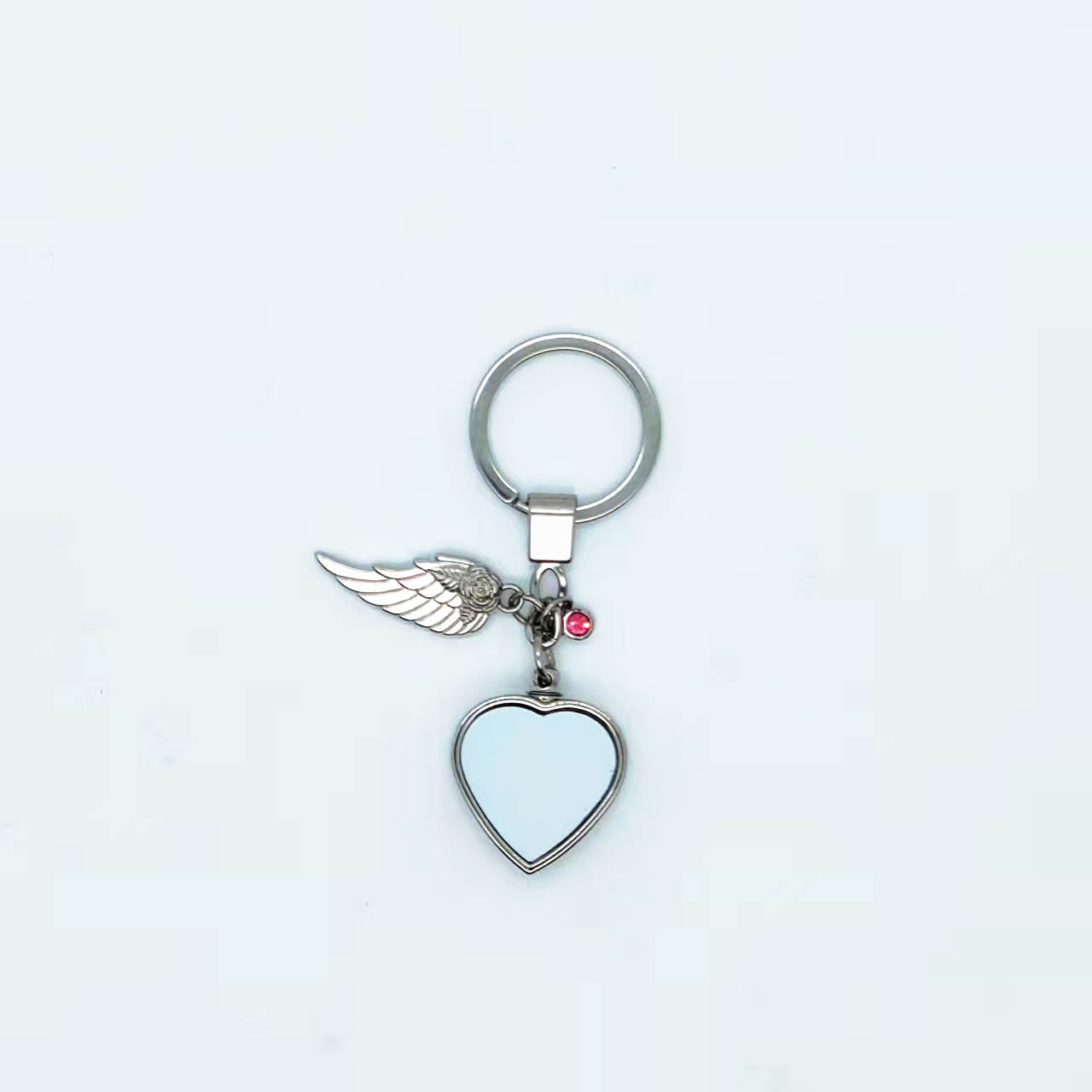 Ashes Sublimation heart keyring