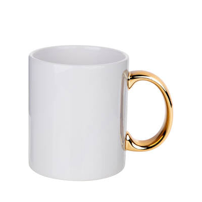 Mugs ceramic sublimation gold handle