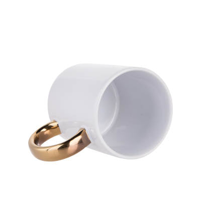 Mugs ceramic sublimation gold handle