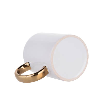 Mugs ceramic sublimation gold handle