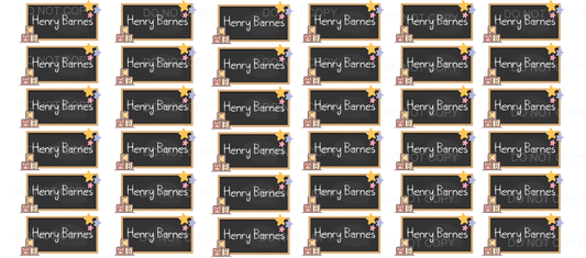 UVDTF Name tags- Chalkboard