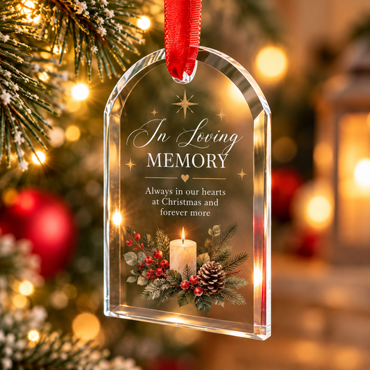 Crystal glass arch ornament