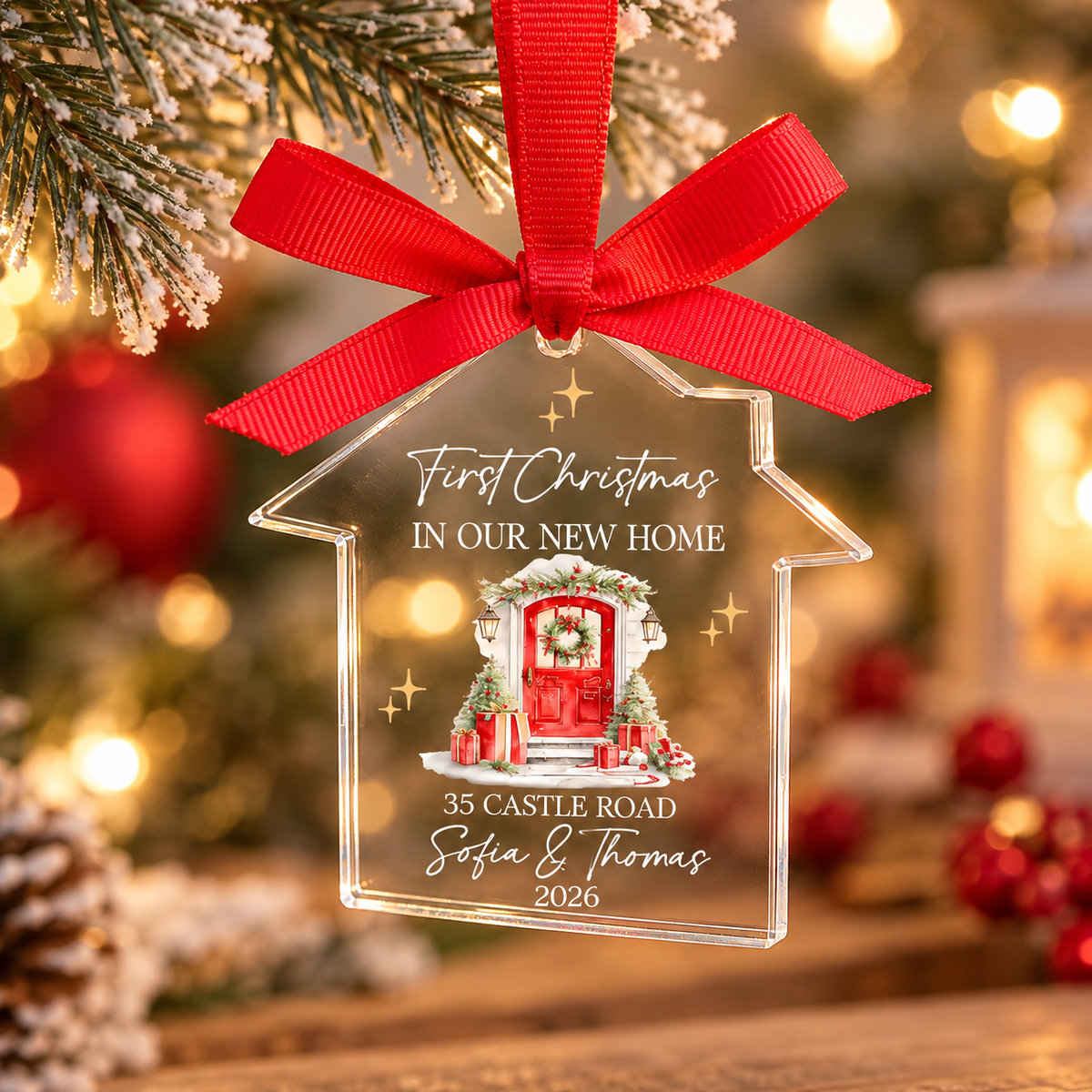 Crystal glass House ornament