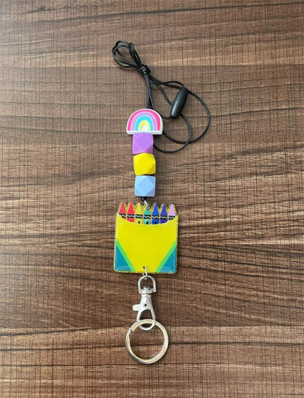 Teacher crayon lanyards