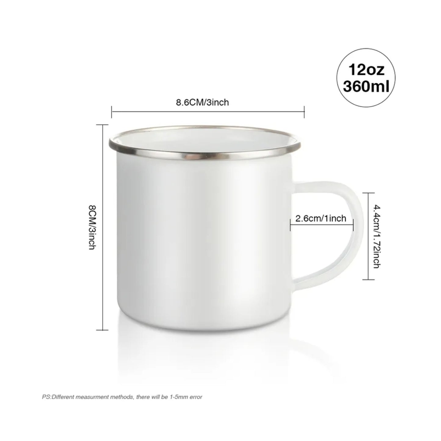 Enamel sublimation mug 12oz