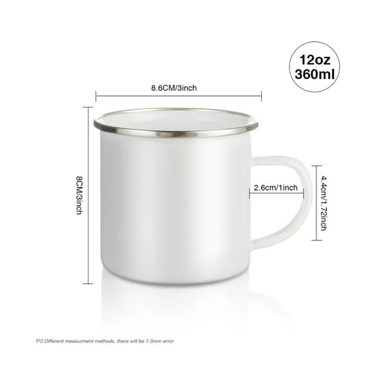 Enamel sublimation mug 12oz