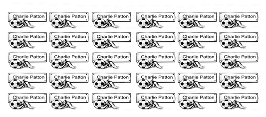 DTF - Name tags football black