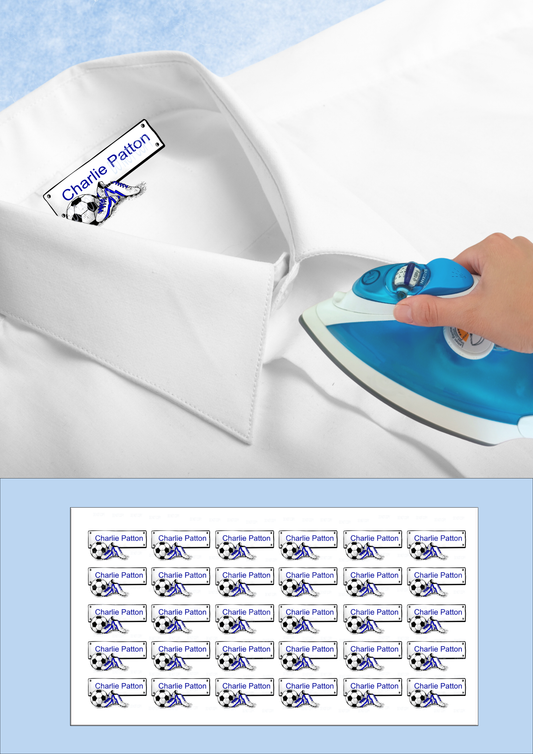 DTF - Name tags football blue