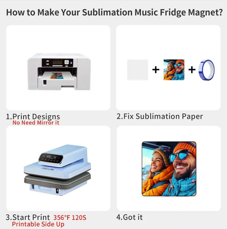 Fridge magnet sublimation Music Player