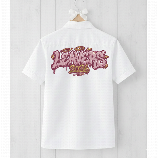 DTF - Leavers  2026 - Graffiti pink & gold
