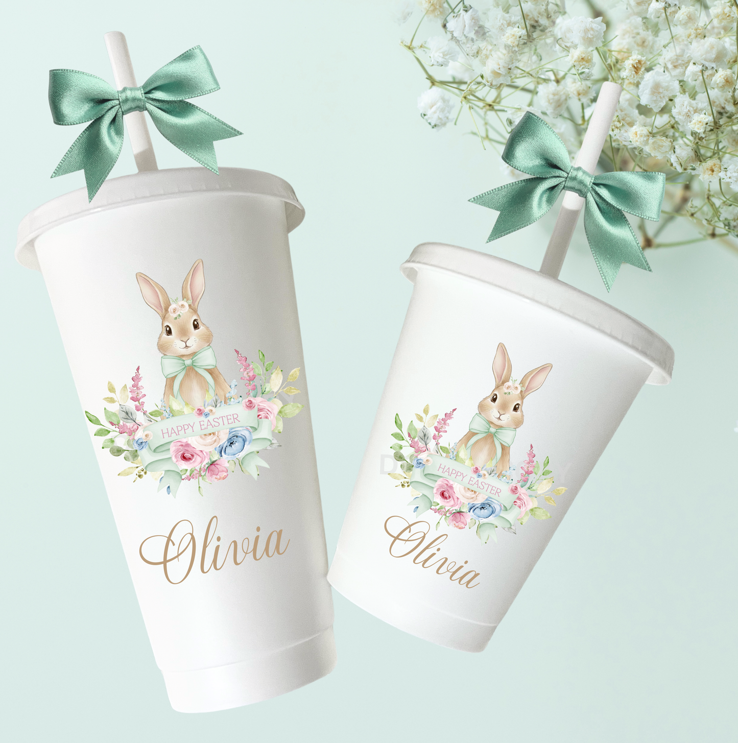 UVDTF Easter bunny floral green