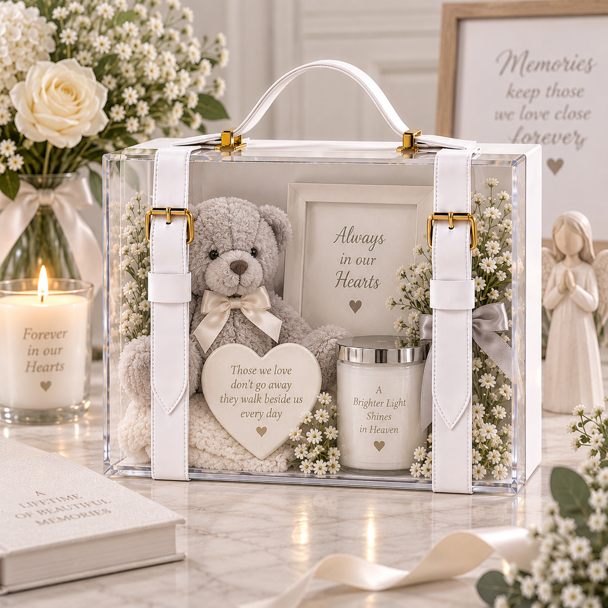 White luxury briefcase - display box