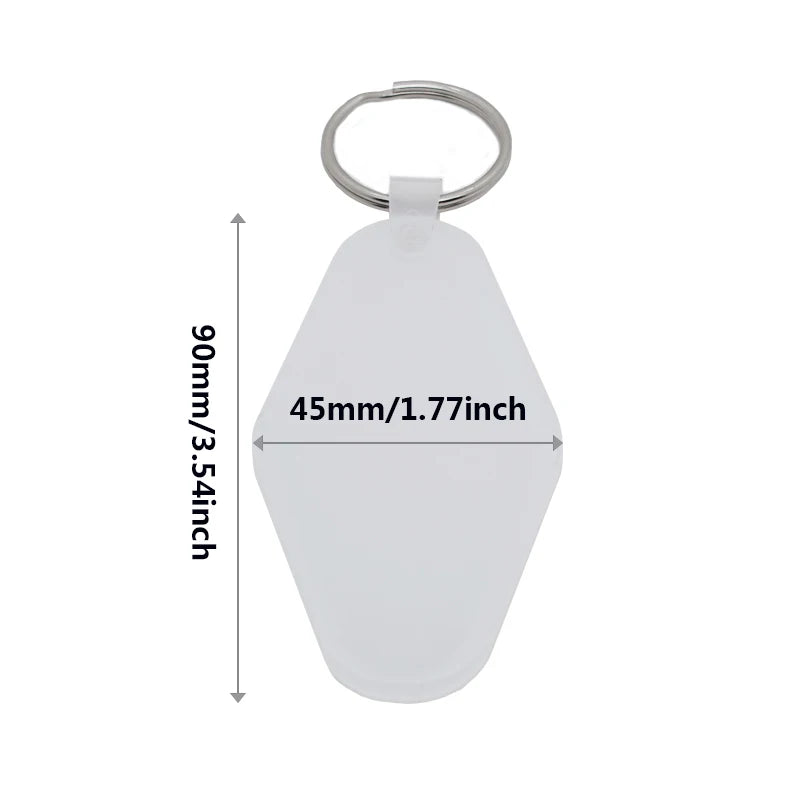 Motel keyrings sublimation acrylic