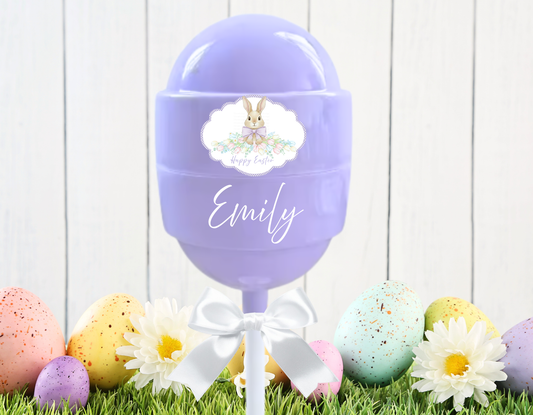 UVDTF lollipop decal-Lilac bunny tulip