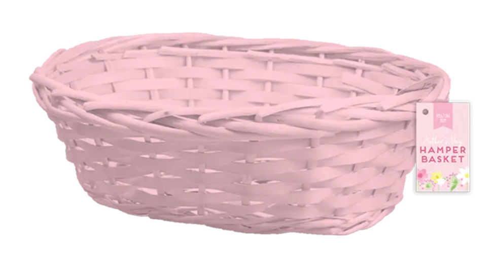 Woven basket pink