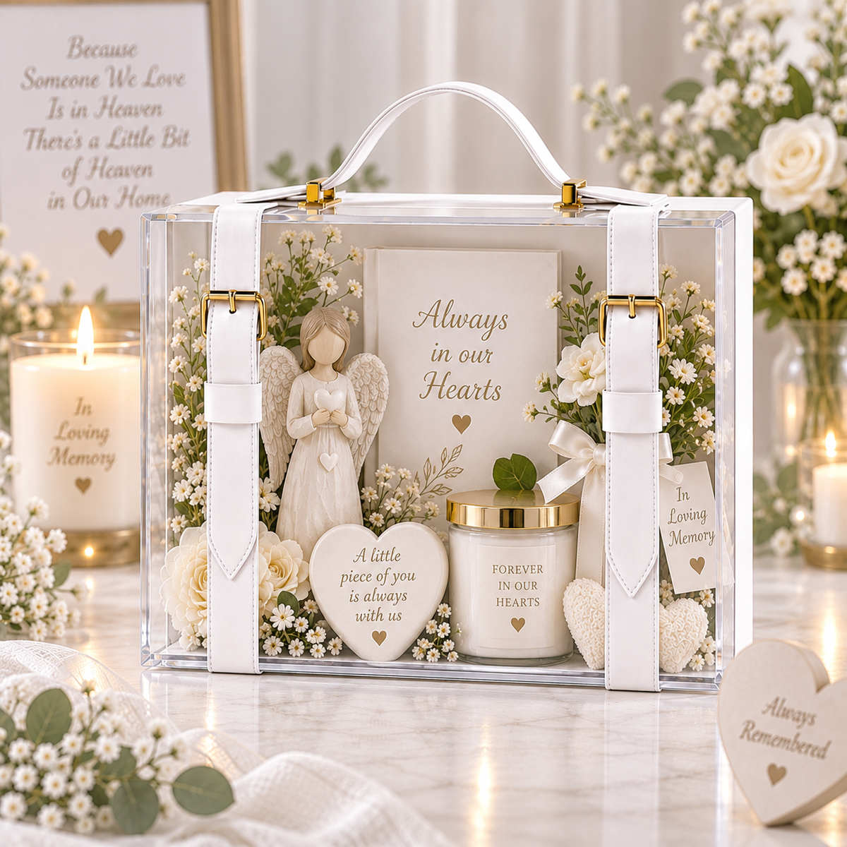 White luxury briefcase - display box