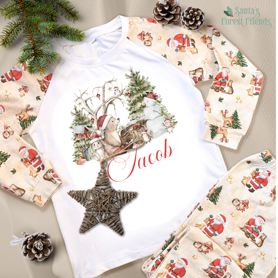 Christmas Family sublimation pyjamas - Santas Forest Friends