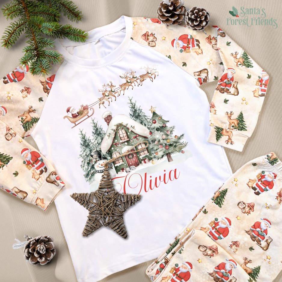 Christmas Family sublimation pyjamas - Santas Forest Friends