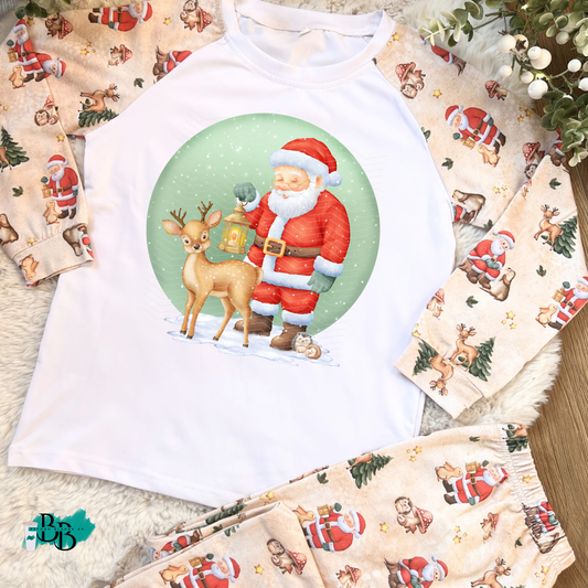 DTF- Santa forest friends Pyjamas design 3