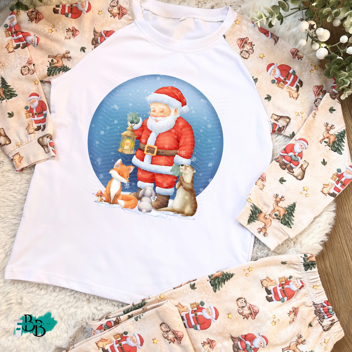 DTF- Santa forest friends Pyjamas design 5