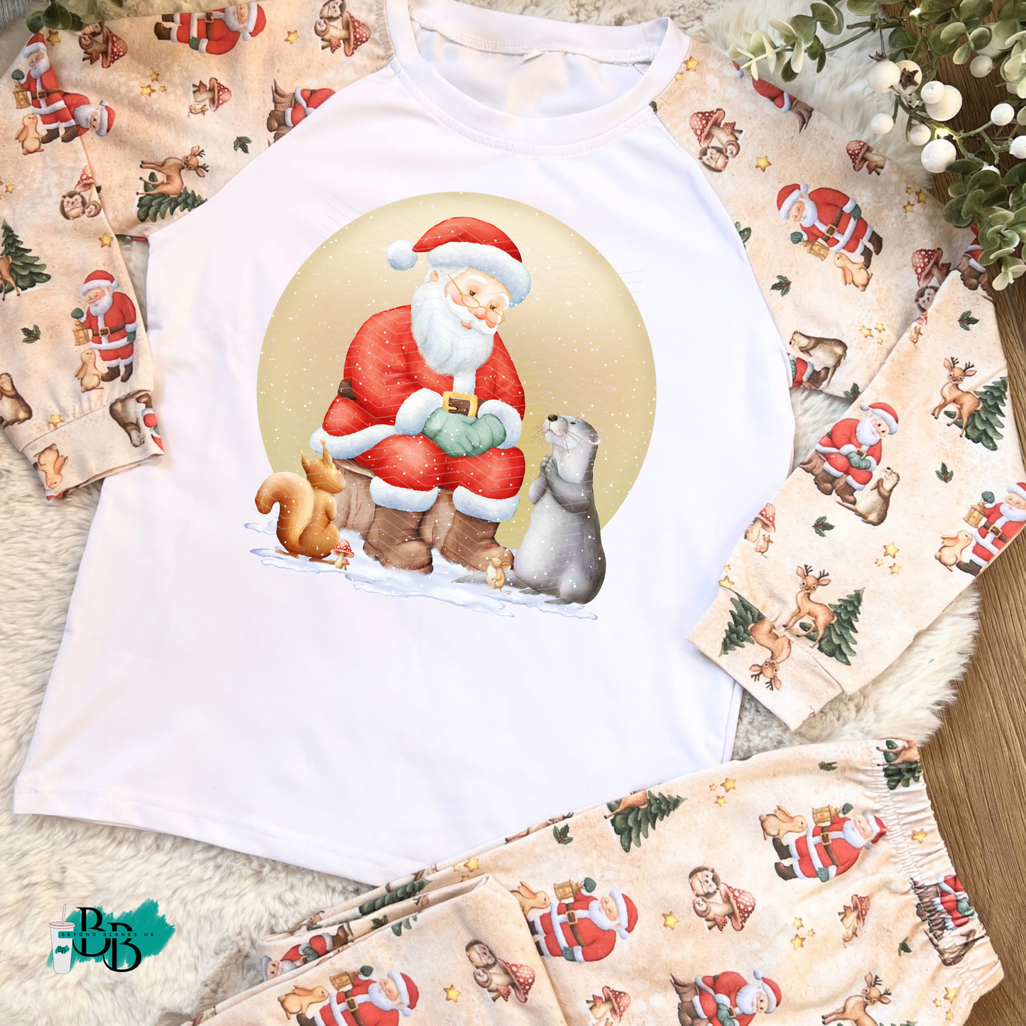 DTF- Santa forest friends Pyjamas design 7