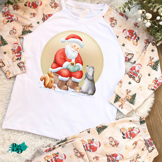 DTF- Santa forest friends Pyjamas design 7