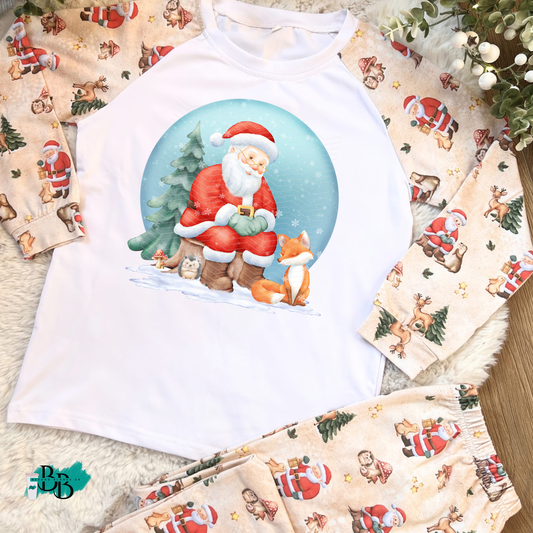 DTF- Santa forest friends Pyjamas design 8