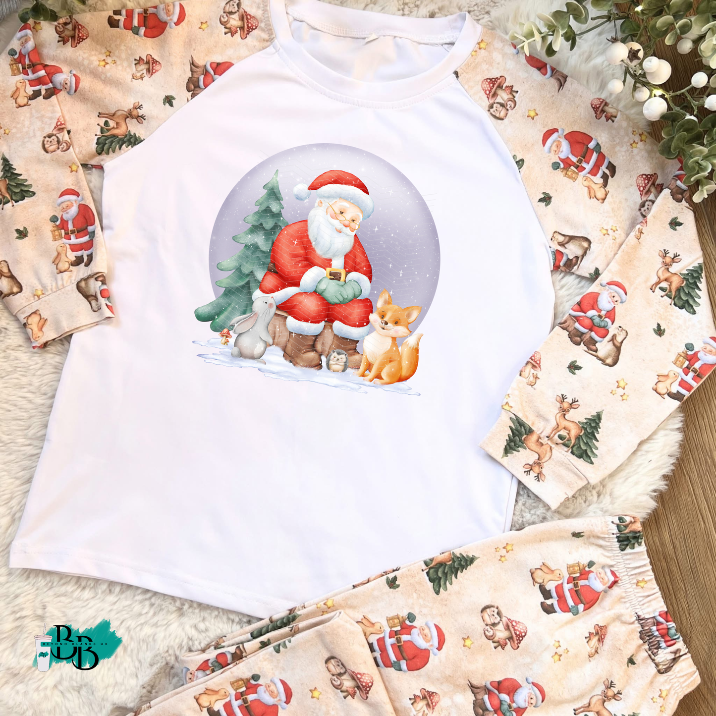 DTF- Santa forest friends Pyjamas design 9
