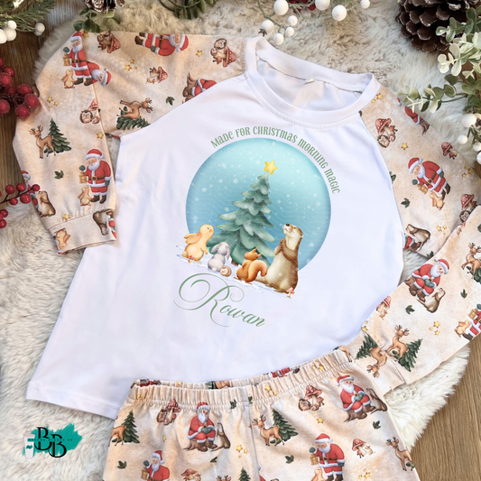 DTF- Santa forest friends Pyjamas design 9