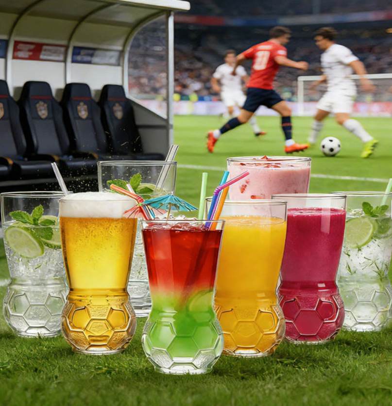 World cup football Glass