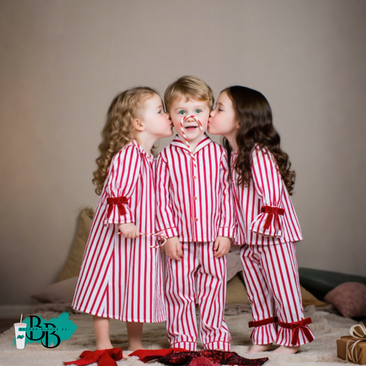 Christmas stripe pyjamas