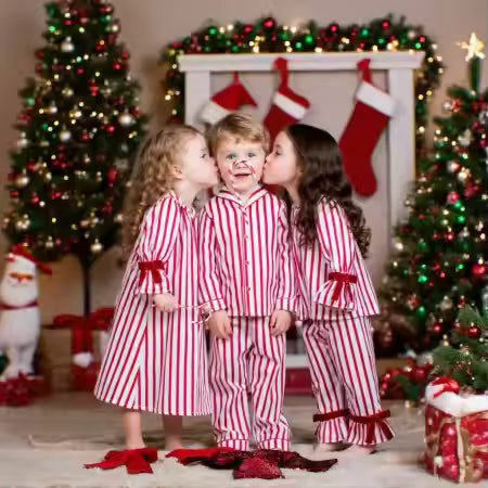 Christmas stripe pyjamas