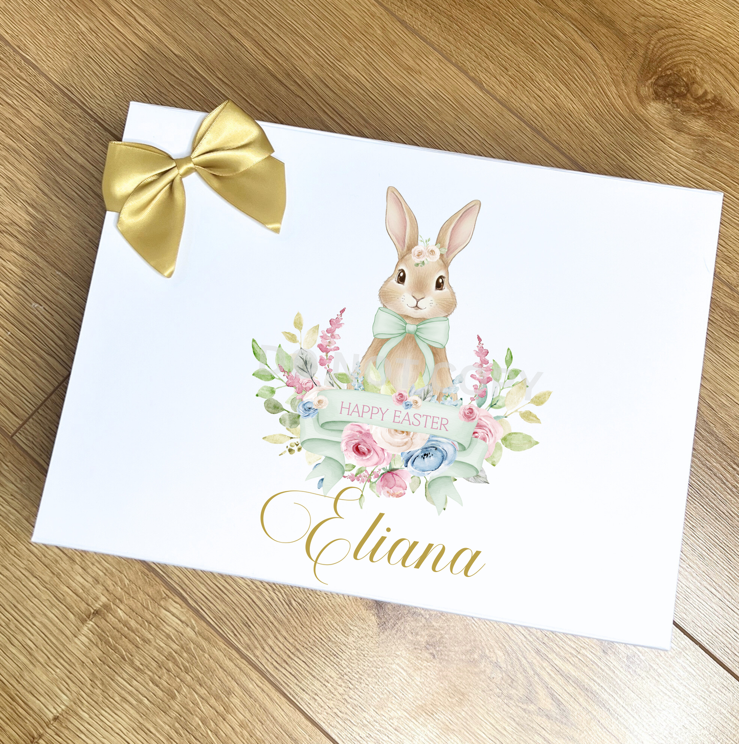 Magnetic box white with ribbons