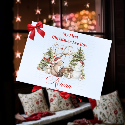 Magnetic box white with ribbons