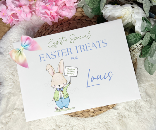 UVDTF Easter bunny gift box decal